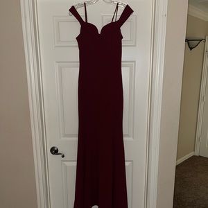 Burgundy/Maroon banquet long dress